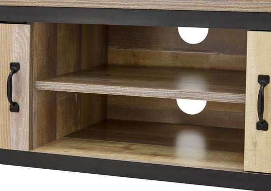 Boston TV Unit Oak 2 Shelves 2 Doors