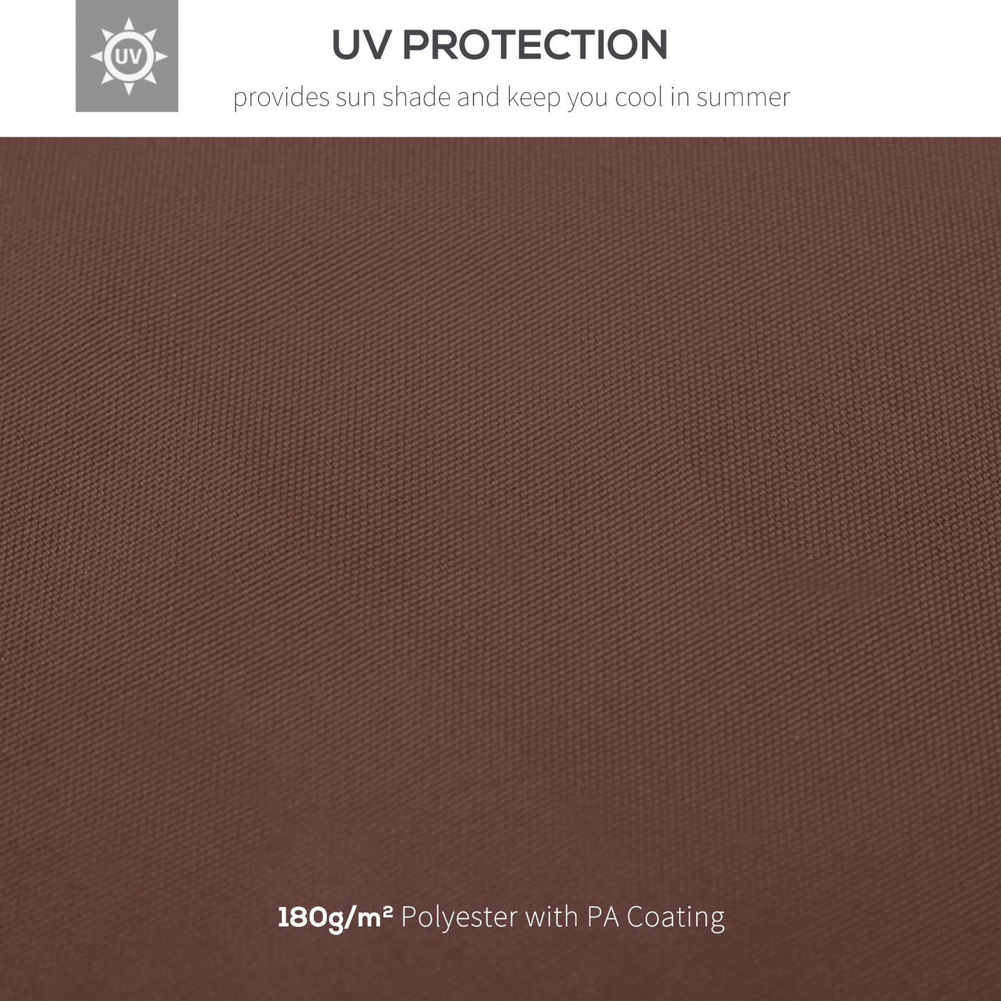 3x3 m Double-Tier Canopy Top Replacement-Coffee