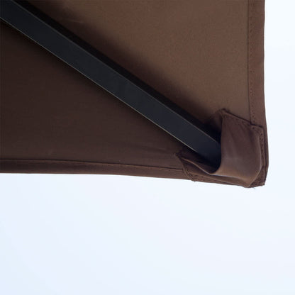 2.5M 8ft New Double-Tier BBQ Gazebo Grill Canopy Barbecue Tent Shelter Patio Deck Cover - Coffee
