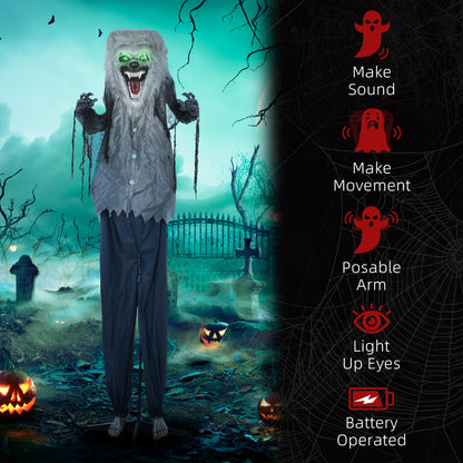 Animated Werewolf Halloween Decoration - 210cm