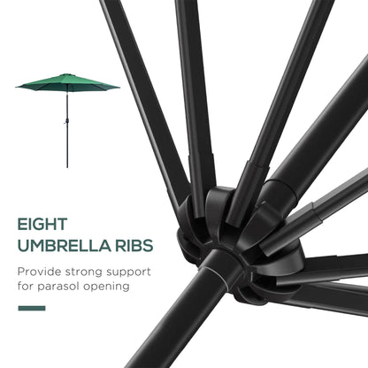3M Tilting Parasol Garden Umbrellas