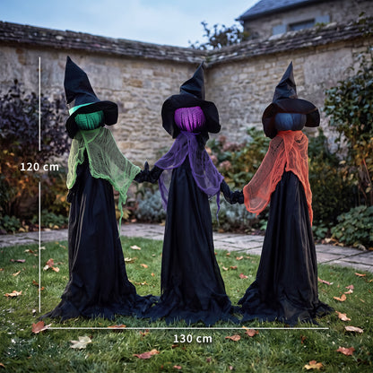 3 x Witch s Halloween Decoration - 120cm