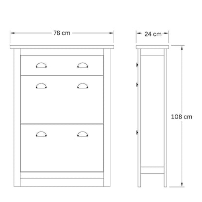 Lancaster Tall Shoe Storage Green 2 Doors 4 Shelves 1 Drawer