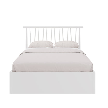 Fusum Double Ottoman Bed White 6 x 7ft