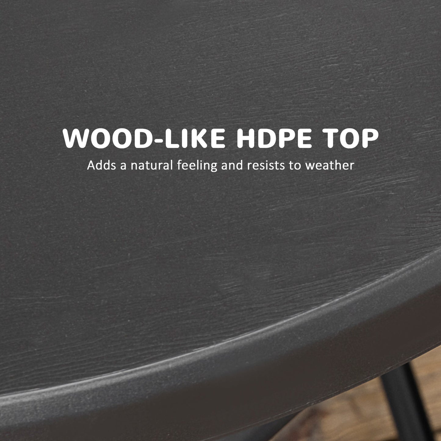 Foldable Round Garden Table for 4