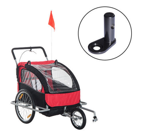 Steel Universal Bike Trailer Hitch Coupler Black Primary Image