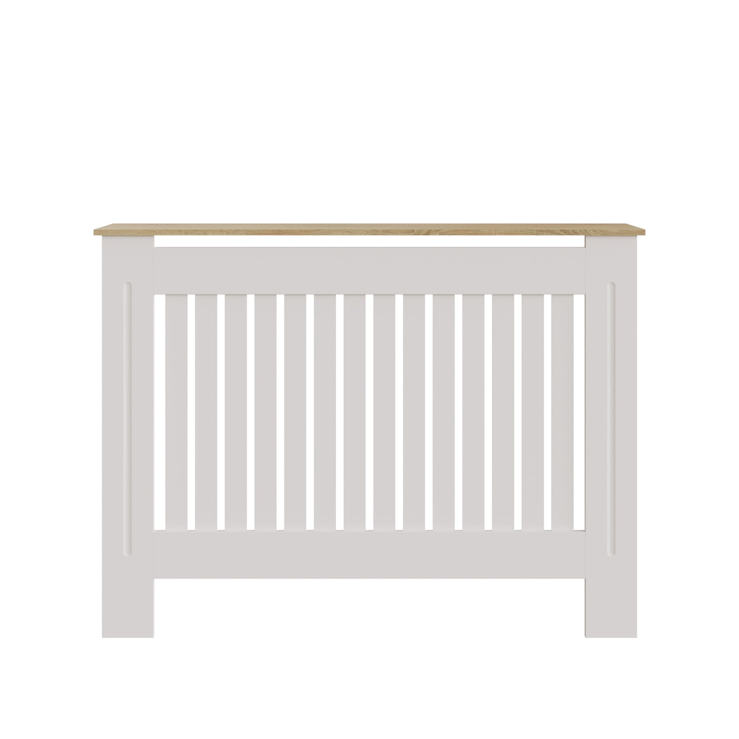 Longslow Large Radiator Cover White & Oak 1 Shelf