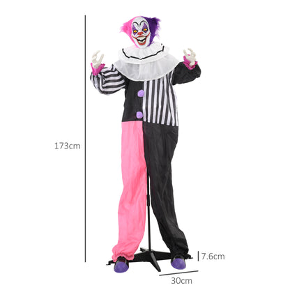 Animated Clown Halloween Decoration - 173cm