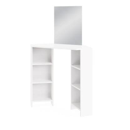 Frances Tall Dressing Table White 6 Shelves Primary Image