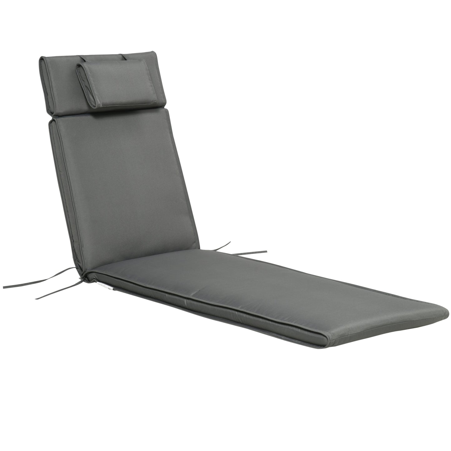 Outdoor Garden Patio Folding High Back Chair Cushion Replacement Seat Pad - Grey Primary Image