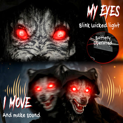 Animated Werewolf Halloween Decoration - 170cm