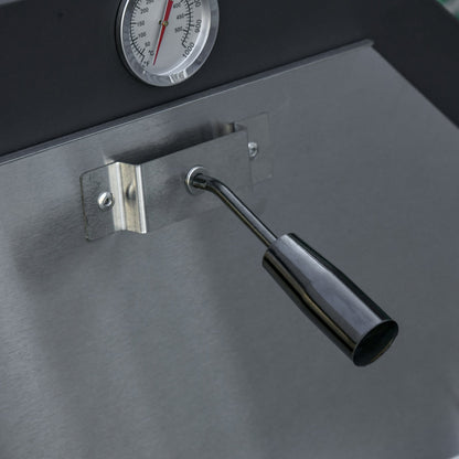 Outdoor Garden Pizza Oven Charcoal BBQ Grill 3-Tier Freestanding w/ Chimney