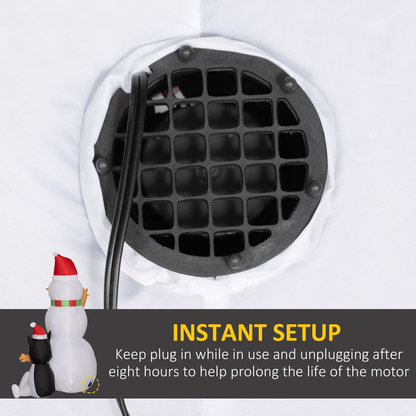 Snowman And Dog Inflatable Christmas Decoration - 188cm