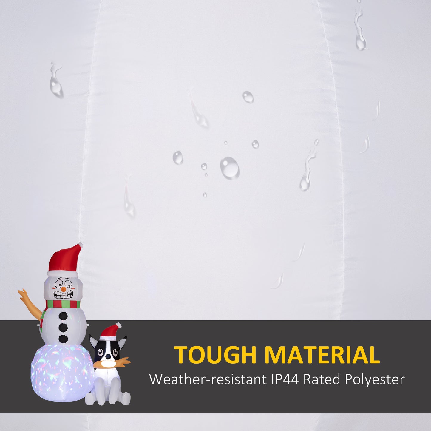 Snowman And Dog Inflatable Christmas Decoration - 188cm