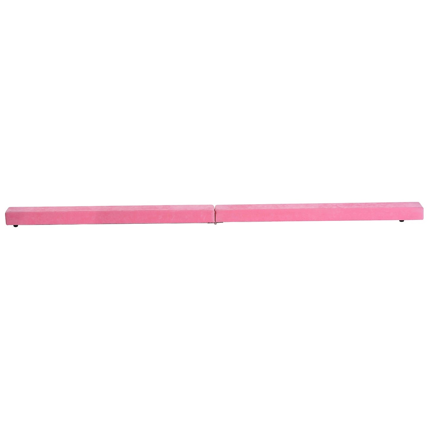 Suede Upholstered Wooden Folding Balance Beam Trainer Pink