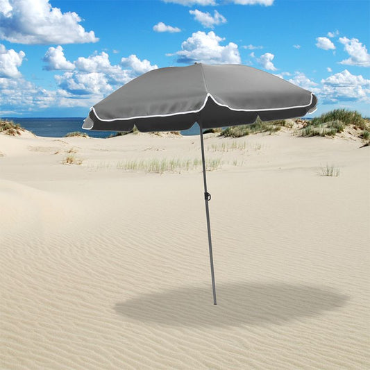 Croft Dark Grey Beach Parasol