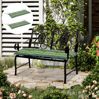 Polyester Set Of 2 Swing Chair Cushion Green Stripes Primary Image