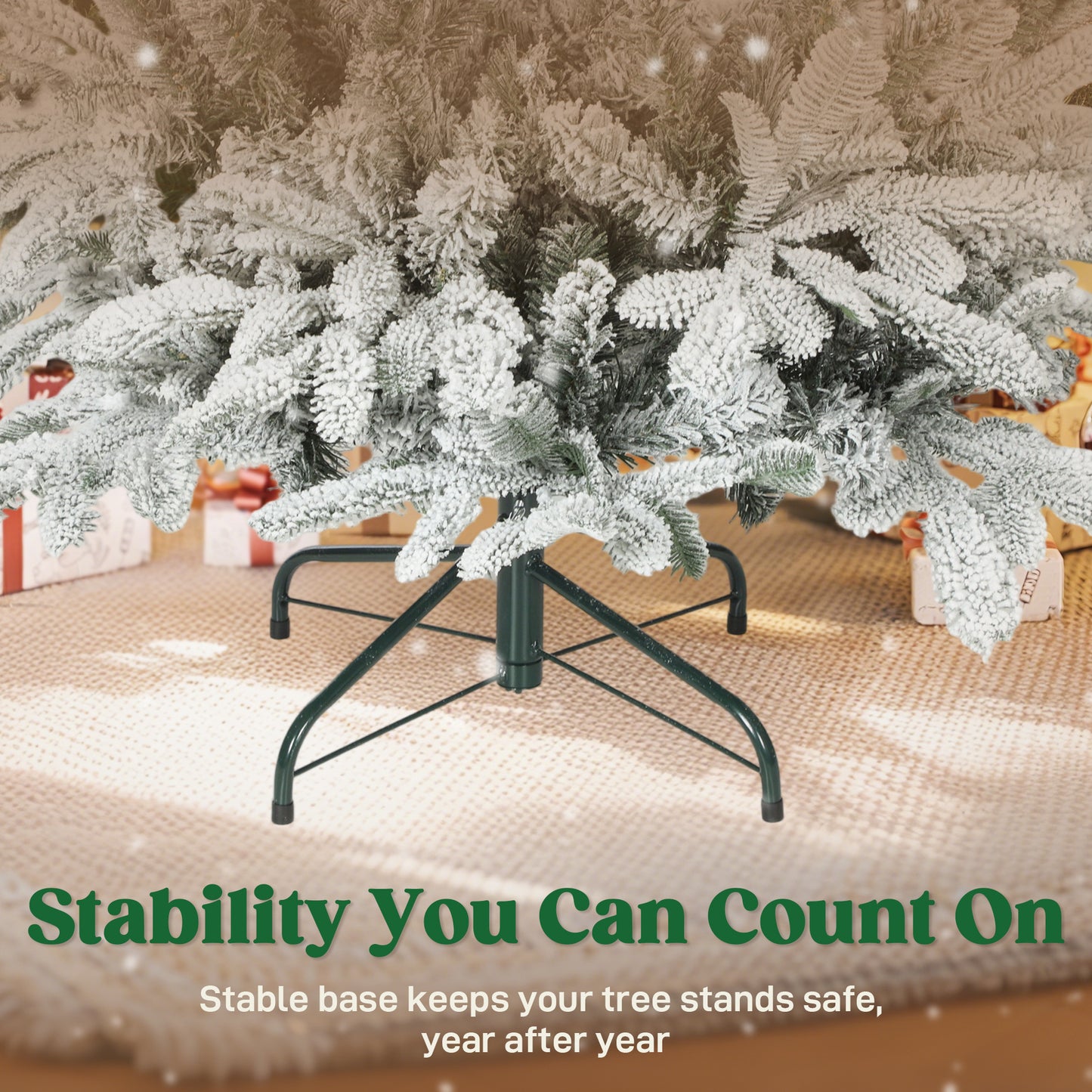 5ft Christmas Tree Artificial - White Frosted Green  717 Tips