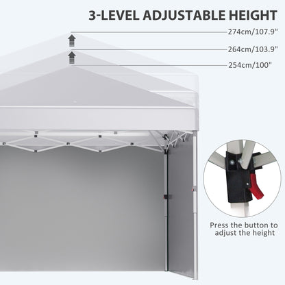 3 x 3 M Pop Up Gazebo with 2 Sidewalls