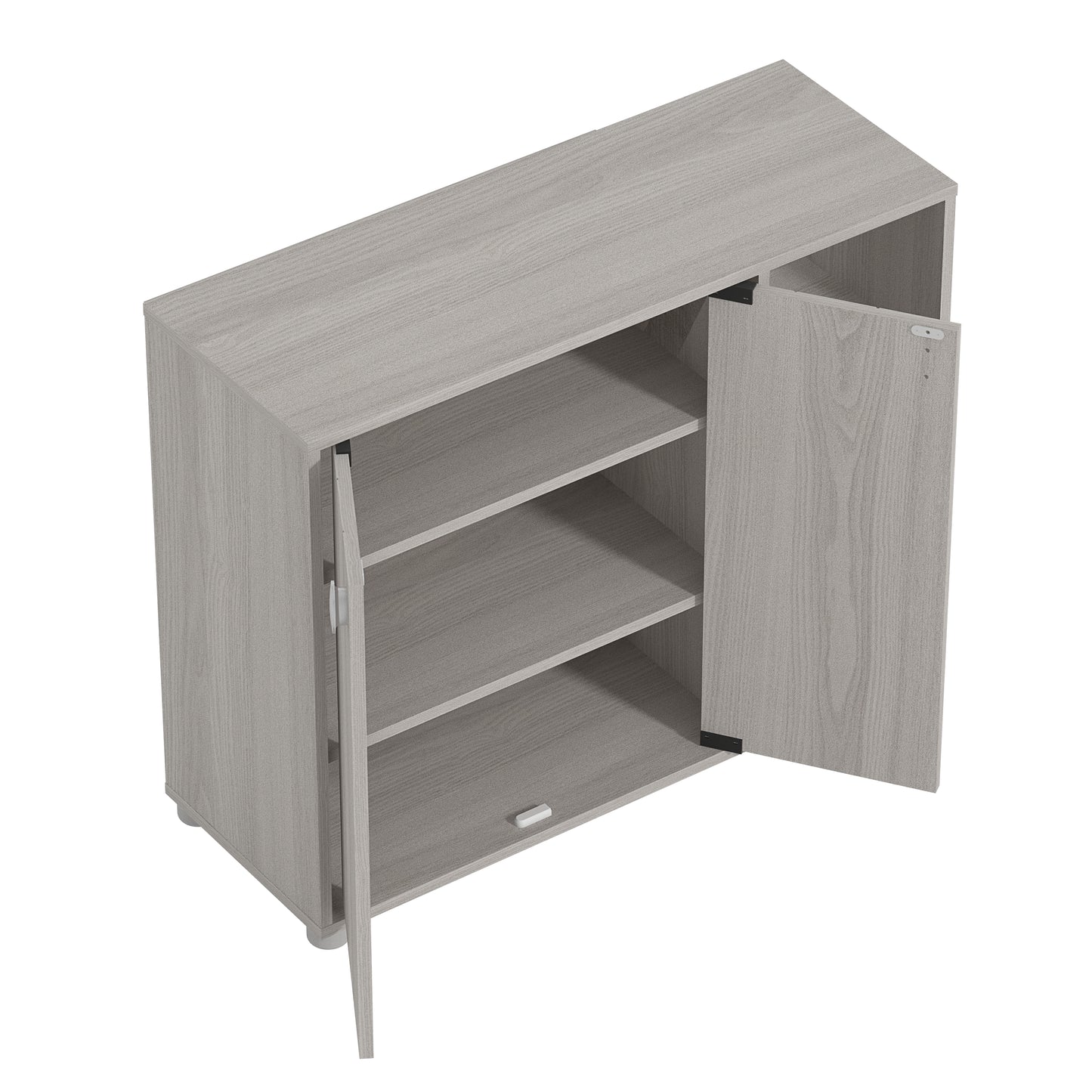 Bideford Shoe Storage Light Grey 2 Doors 6 Shelves