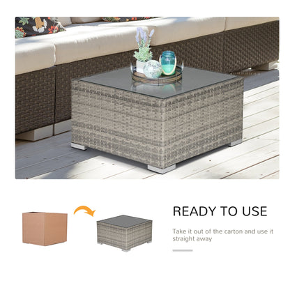 Square PE Wicker Rattan Table