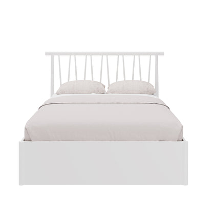 Fusum Small Double Ottoman Bed White 5 x 7ft