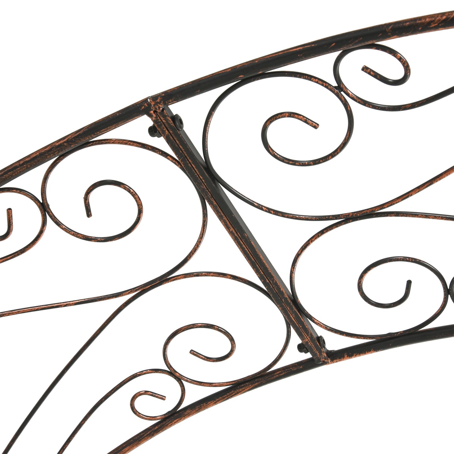 Metal Decorative Garden Rose Arch Arbour Trellis for Climbing Plants Support Archway Wedding Gate 120L x 30W x 226H cm