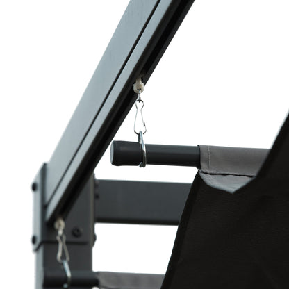 4 x 3M Metal Pergola Gazebo Patio Sun Shelter Grape Tent Retractable Canopy Grey