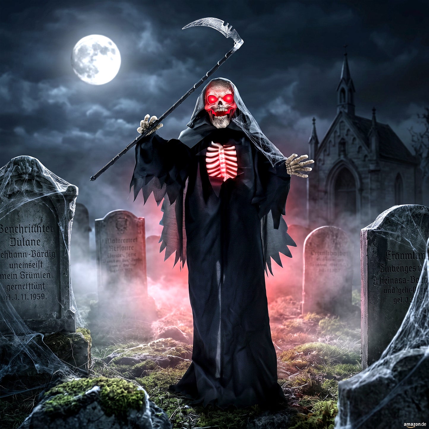 Animated Grim Reaper Halloween Decoration - 170cm