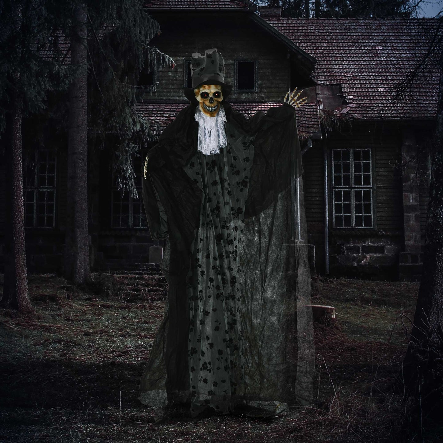 Animated Skeleton Halloween Decoration - 189cm Primary Image