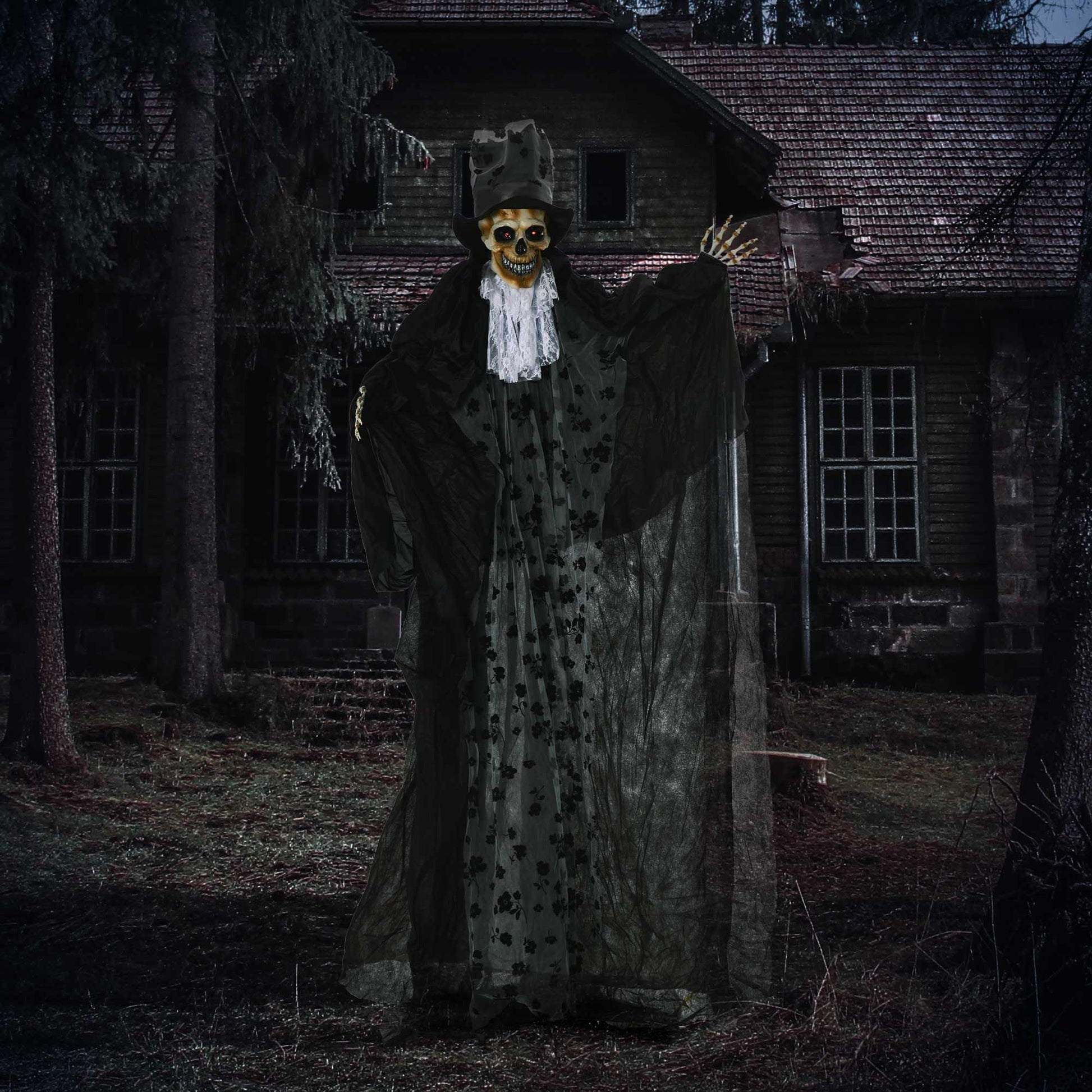 Animated Skeleton Halloween Decoration - 189cm Primary Image