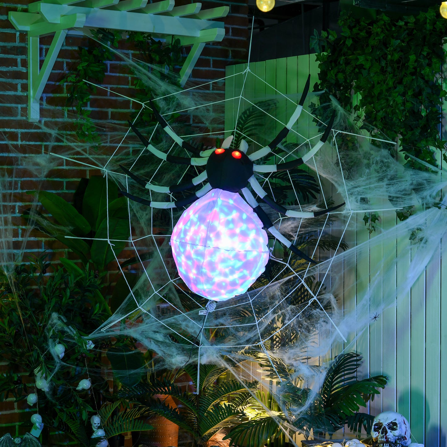 Spider Inflatable Halloween Decoration - 153cm