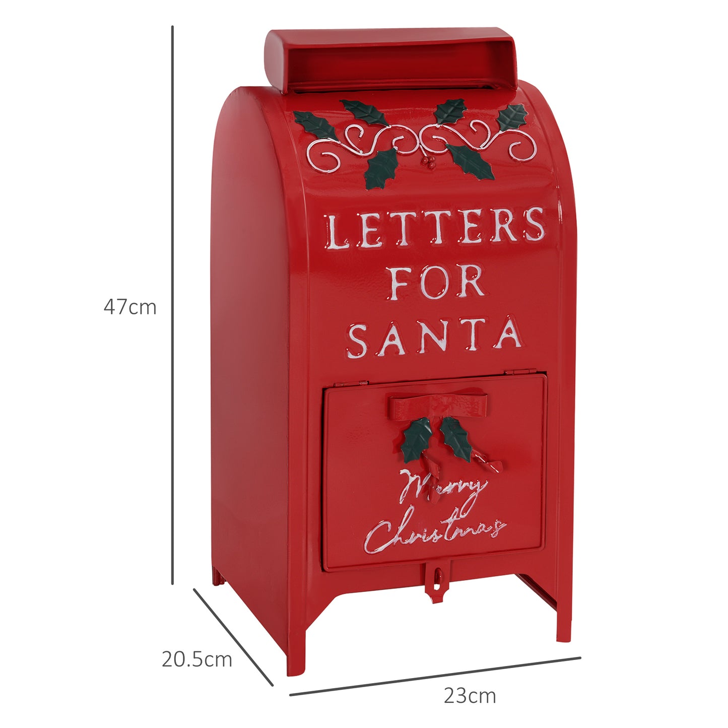 Postbox Christmas Decoration Red - 47cm
