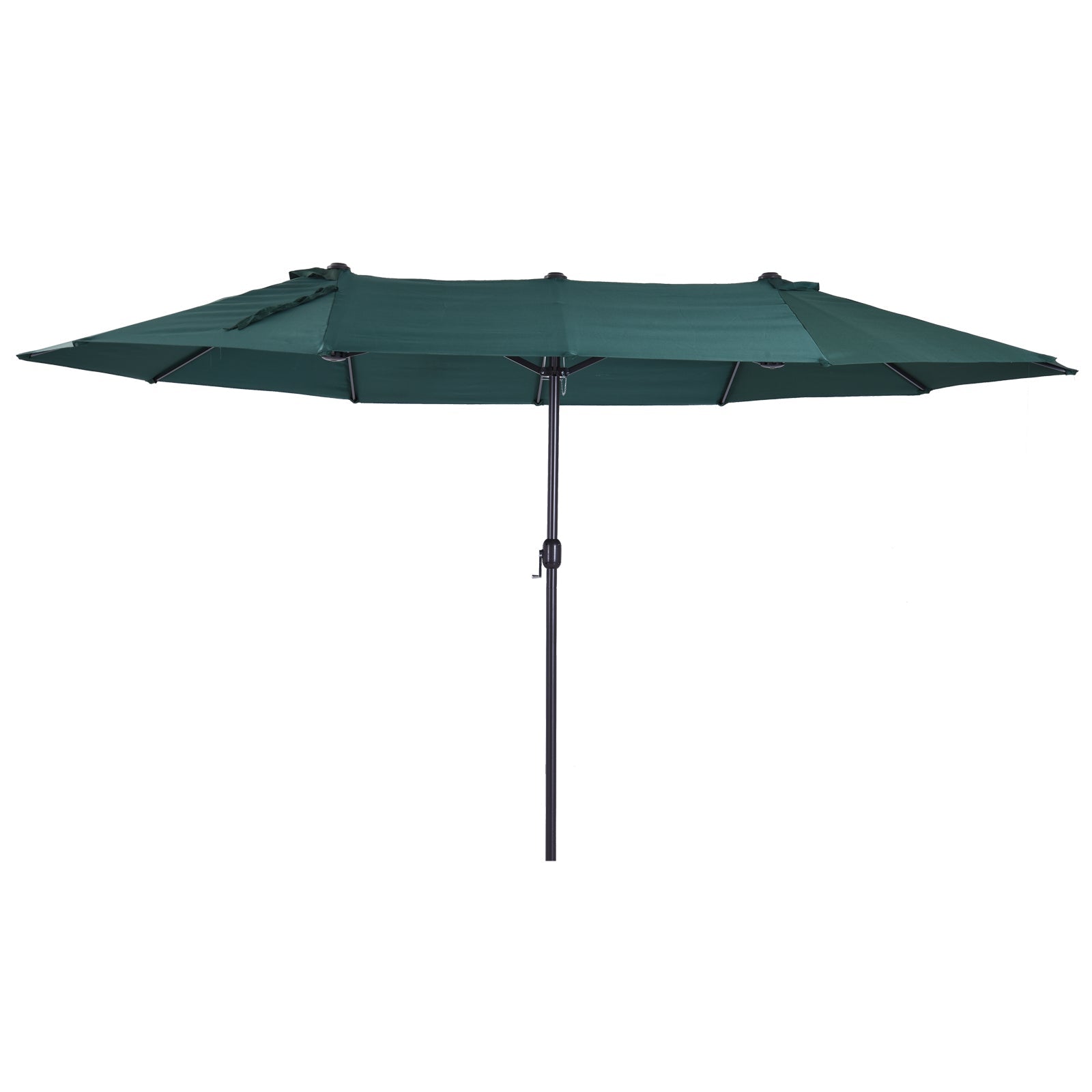 4.6m Garden Parasol Double-Sided Sun Umbrella Patio Market Shelter Canopy Shade Outdoor Green Primary Image