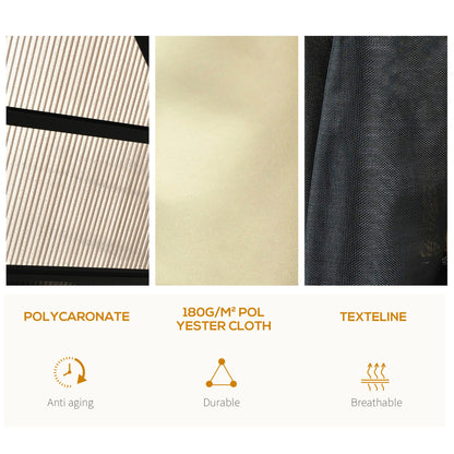 3.6 x 4m Hardtop Gazebo Canopy with Polycarbonate Roof and Aluminium Frame