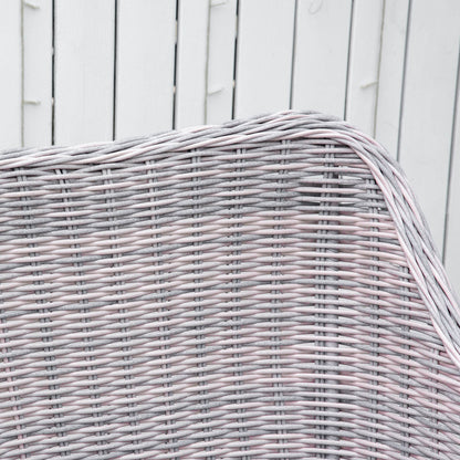 7-Pieces Patio Wicker Rectangular Garden Dining Set