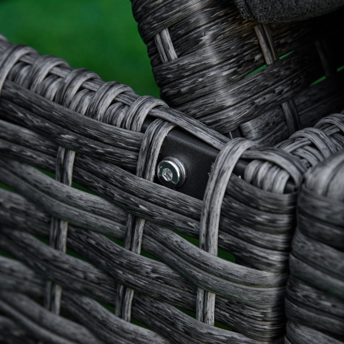 Patio Dual Rattan Wicker Single Sun Lounger w/ 4-Level Adjustable Headrest