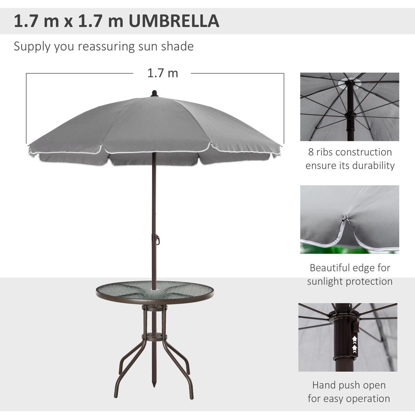6-Piece Patio Dining Set with Umbrella