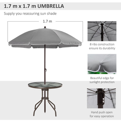 6-Piece Patio Dining Set with Umbrella