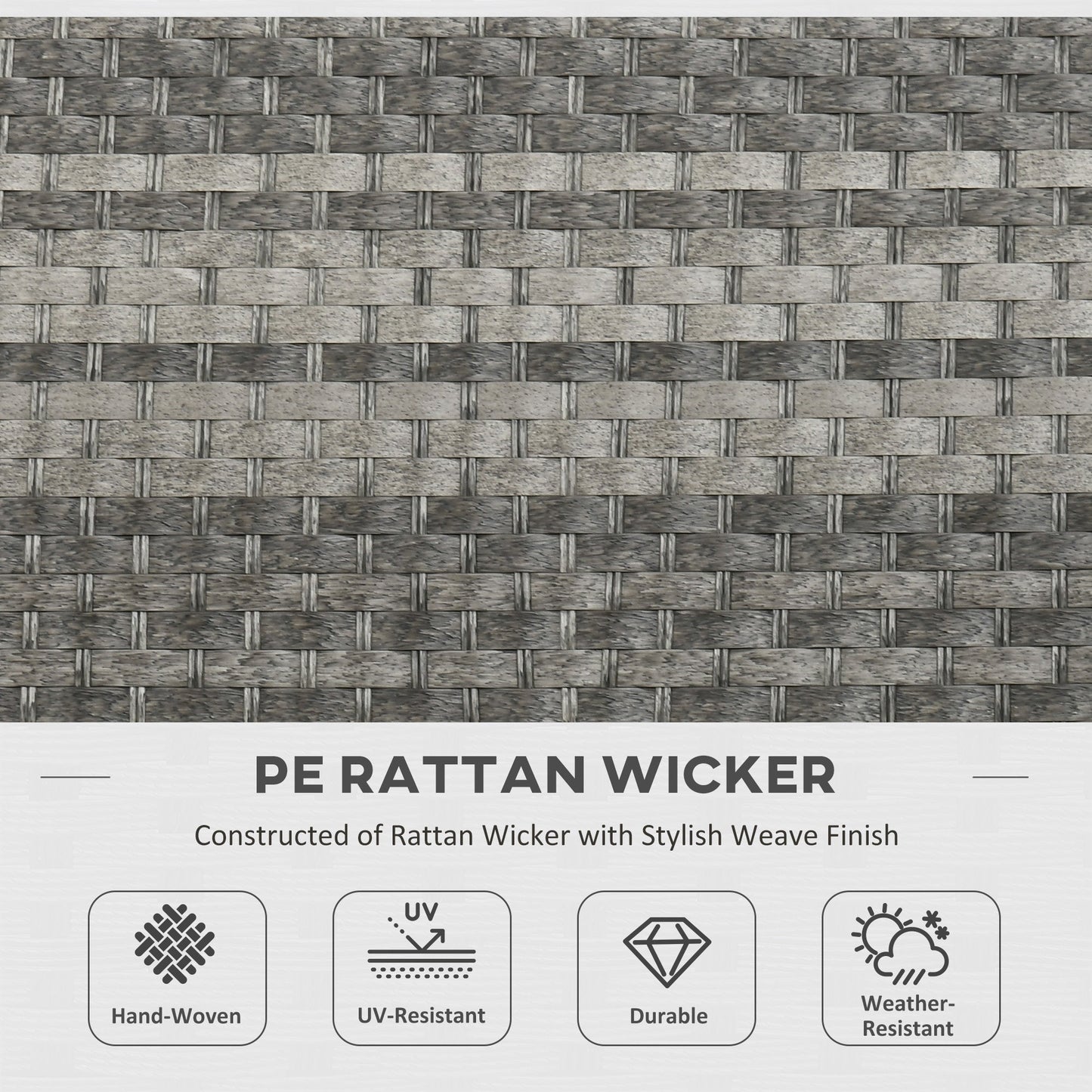 7-Pieces PE Rattan Garden Furniture Set