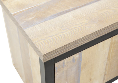 Boston TV Unit Oak 2 Shelves 2 Doors