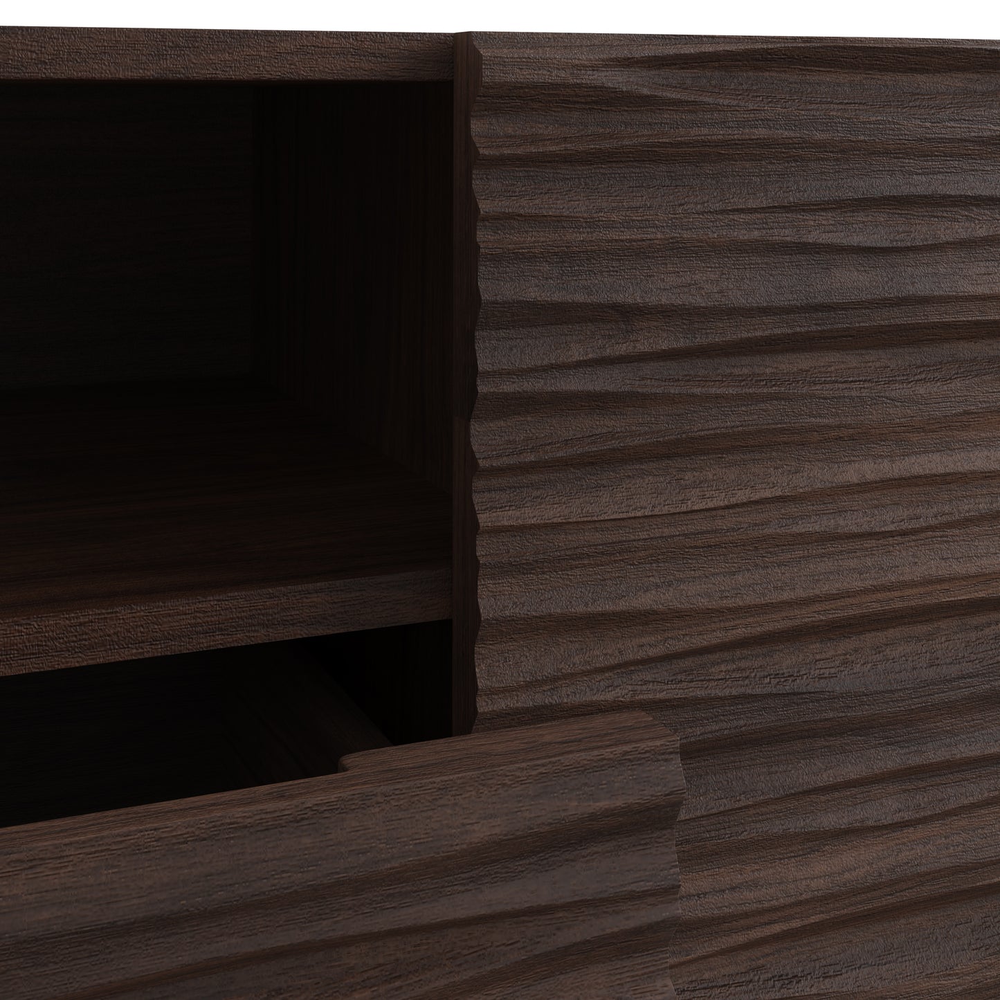 Bantham TV Unit Dark Walnut 1 Shelf 1 Drawer 2 Doors