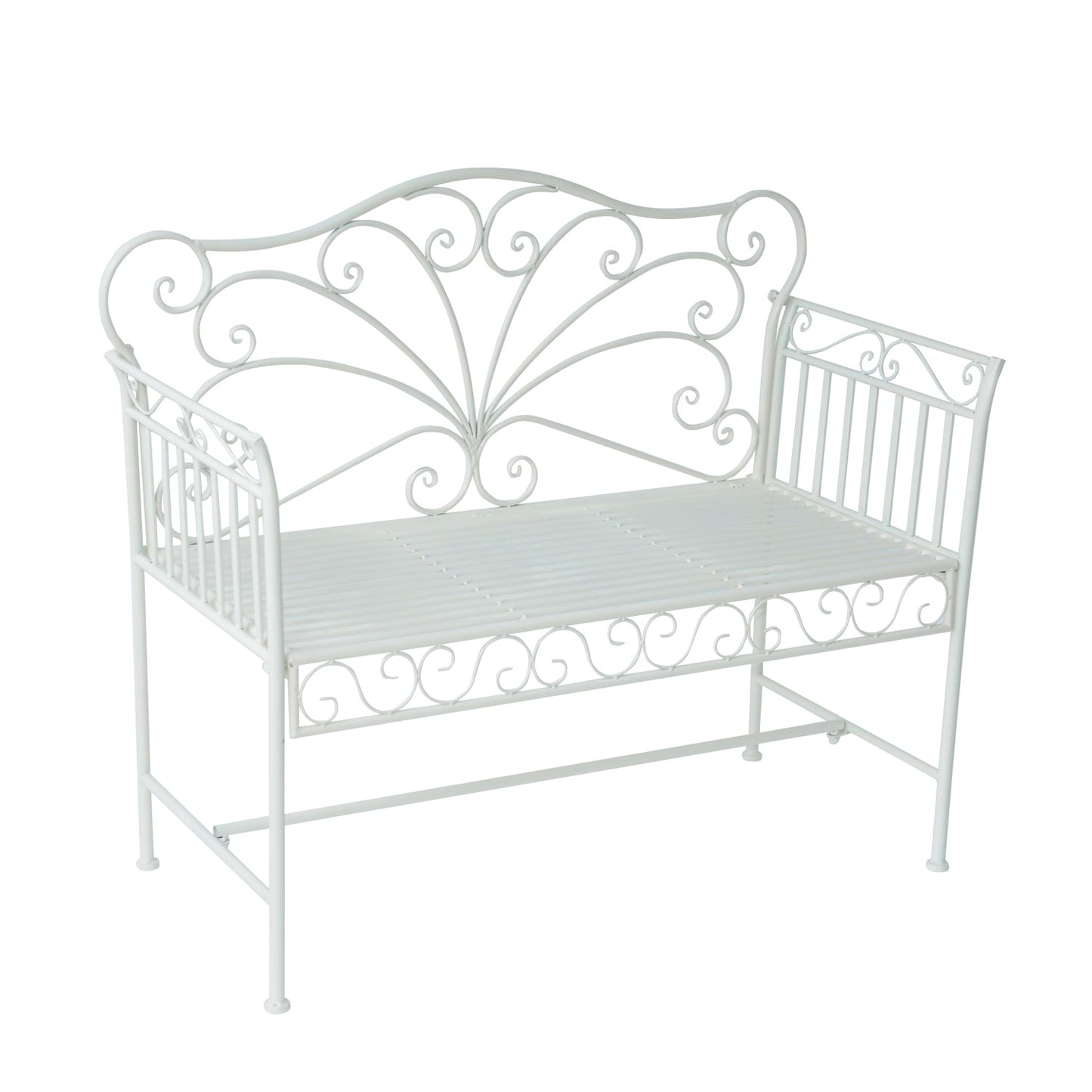 Heavy-Duty Garden Bench-White