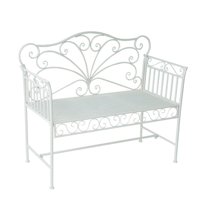 Heavy-Duty Garden Bench-White