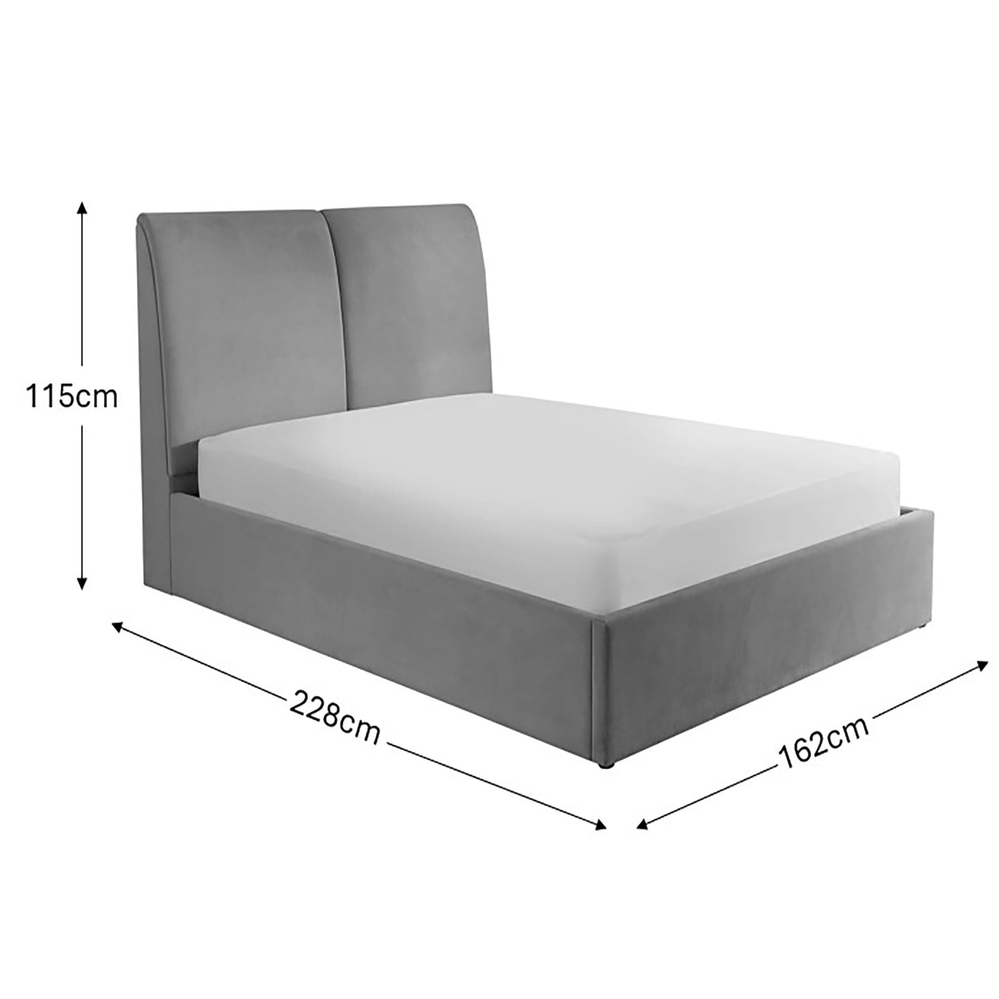 Montrel King Size Ottoman Bed Natural 5 x 7ft
