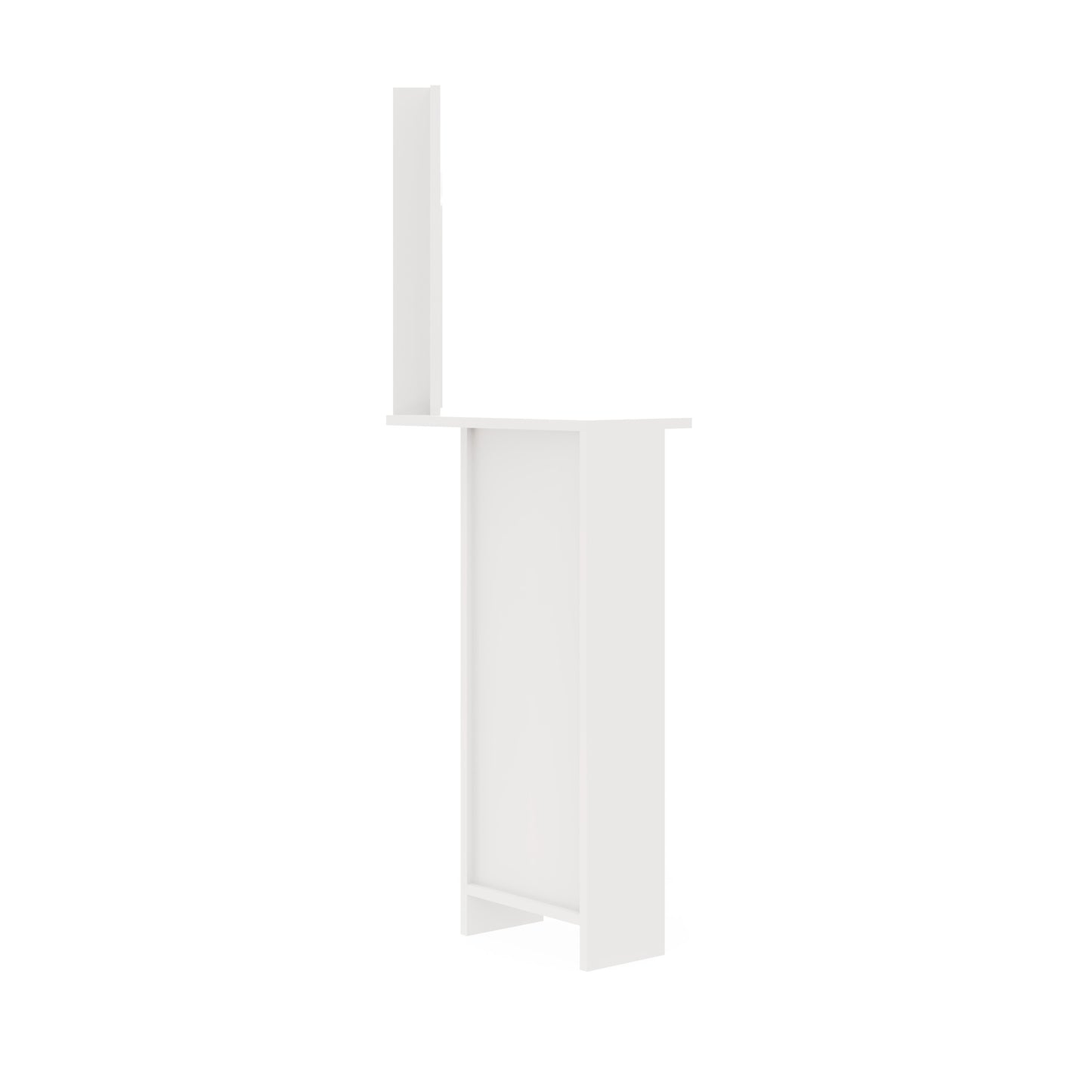 Frances Tall Dressing Table White 6 Shelves