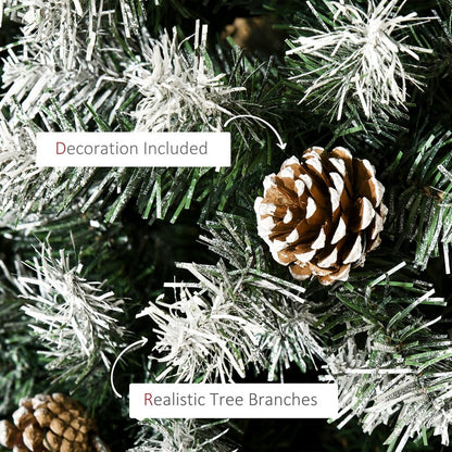 6FT Artificial Christmas Tree with Pine Cones