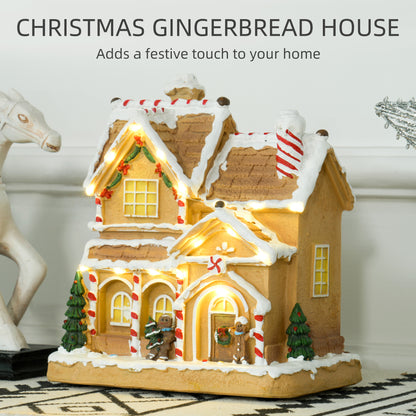 Gingerbread House Miniature Christmas Scene - 22.5cm