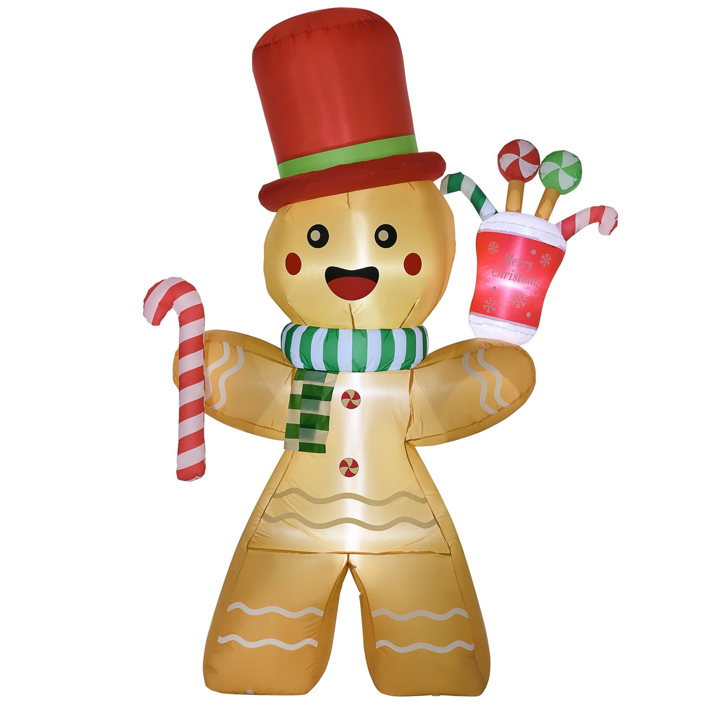 Gingerbread Man Inflatable Christmas Decoration - 235cm Primary Image