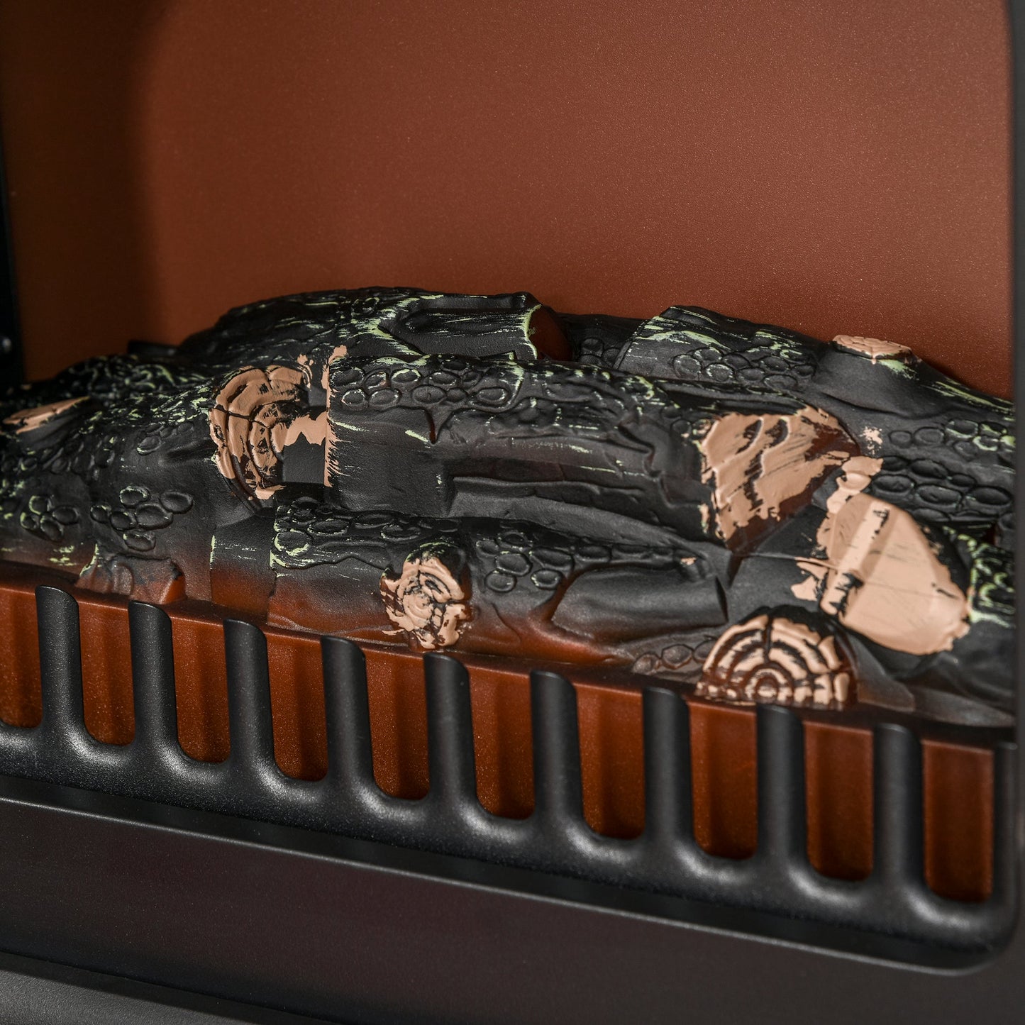 Freestanding Electric Fire Place Indoor Heater Glass View Log Wood Burning Effect Flame Portable Fireplace Stove 950/1850W